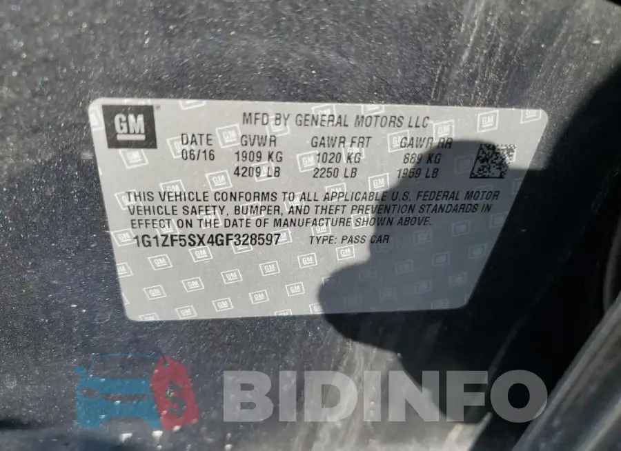 1G1ZF5SX4GF328597 Photo# 12