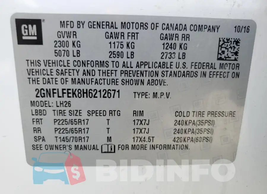 2GNFLFEK8H6212671 Photo# 13