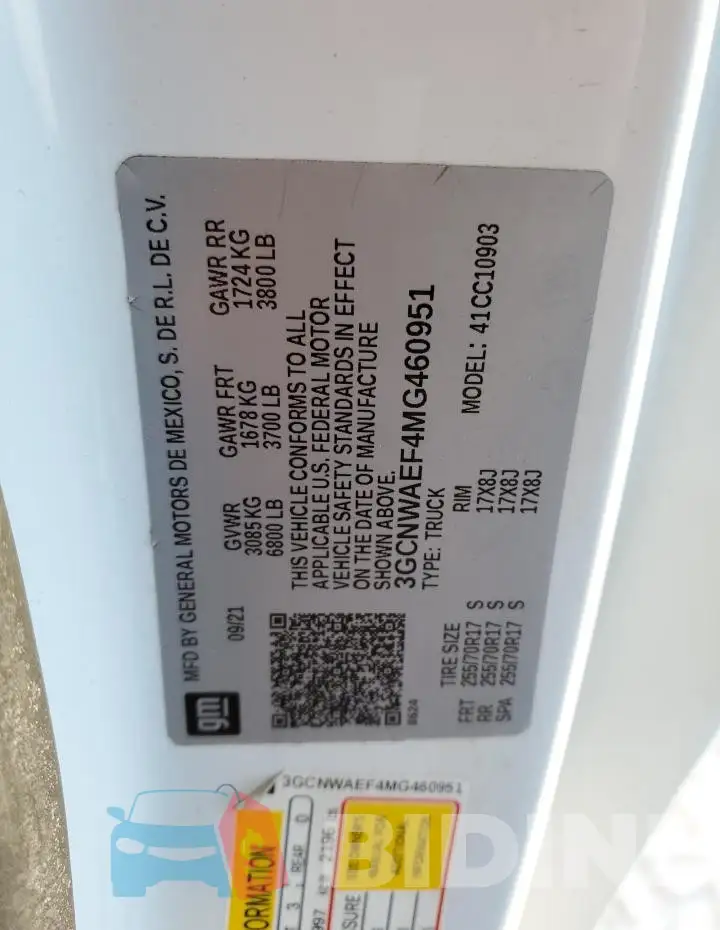 3GCNWAEF4MG460951 Photo# 12