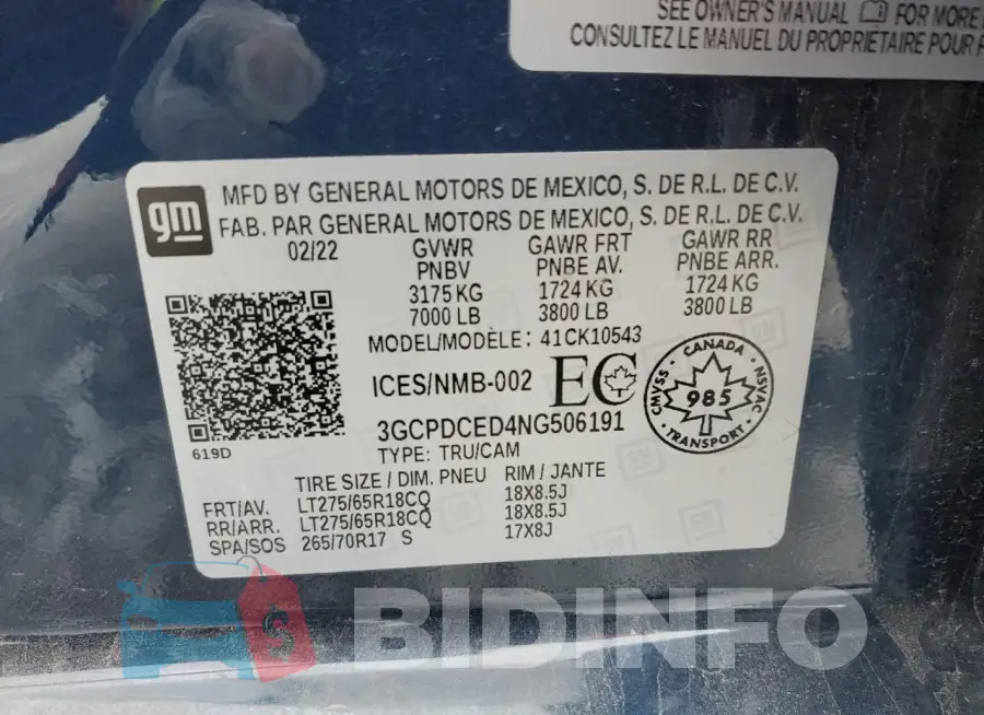 3GCPDCED4NG506191 Photo# 13