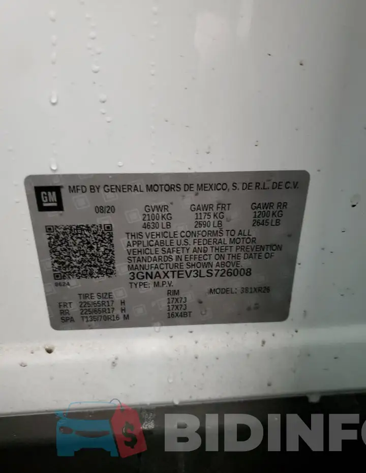 3GNAXTEV3LS726008 Photo# 14