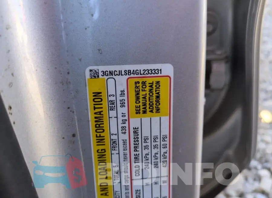3GNCJLSB4GL233331 Photo# 12