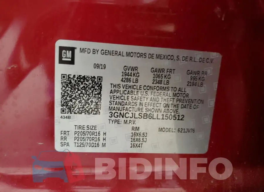 3GNCJLSB6LL150512 Photo# 13