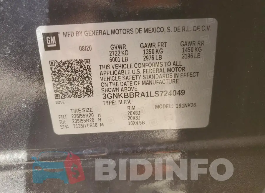 3GNKBBRA1LS724049 Photo# 13