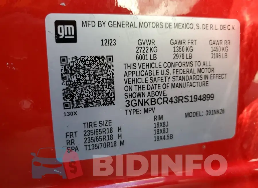 3GNKBCR43RS194899 Photo# 13