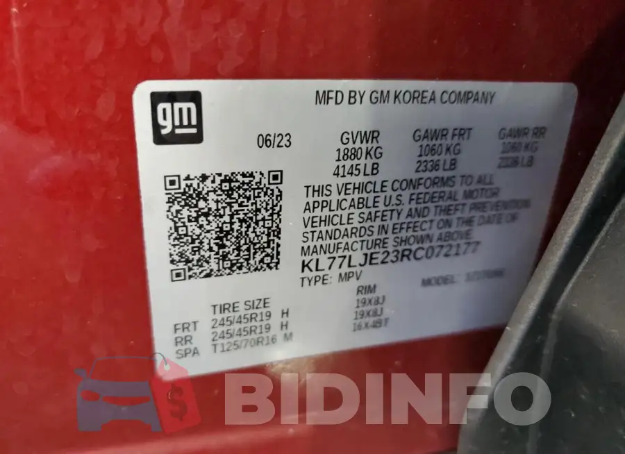 KL77LJE23RC072177 Photo# 12
