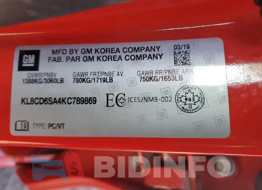 KL8CD6SA4KC789869 Photo# 12