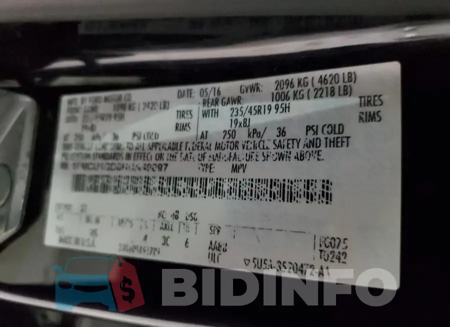 1FMCU0GD6HUA49097 Photo# 14