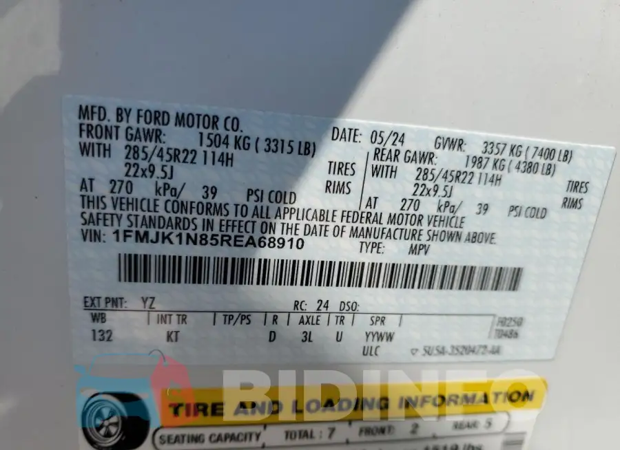 1FMJK1N85REA68910 Photo# 14
