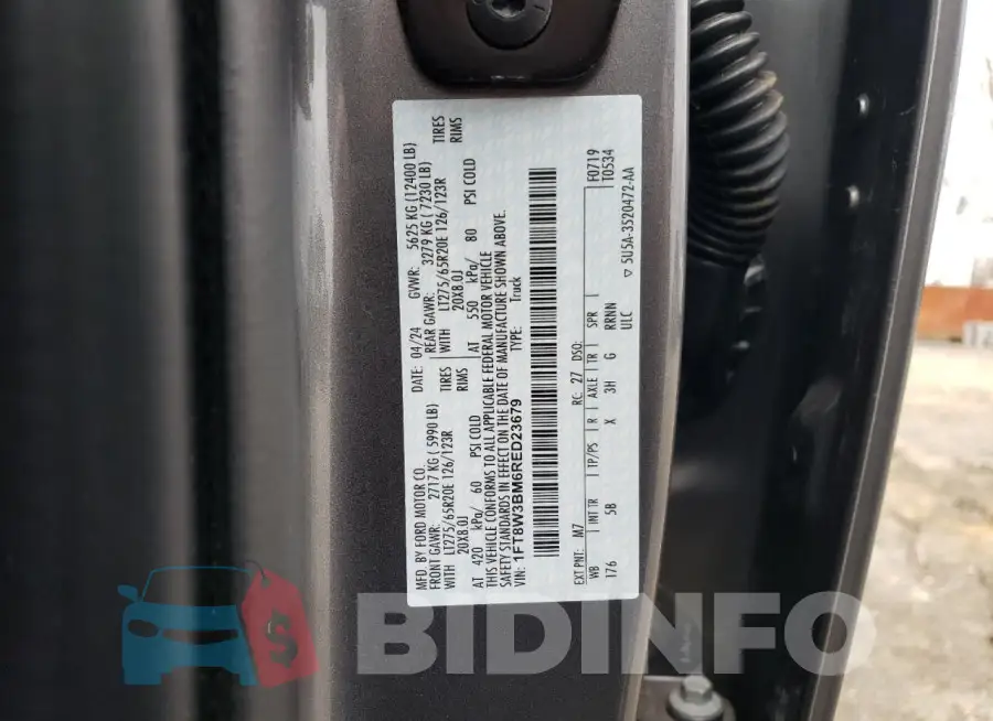 1FT8W3BM6RED23679 Photo# 12