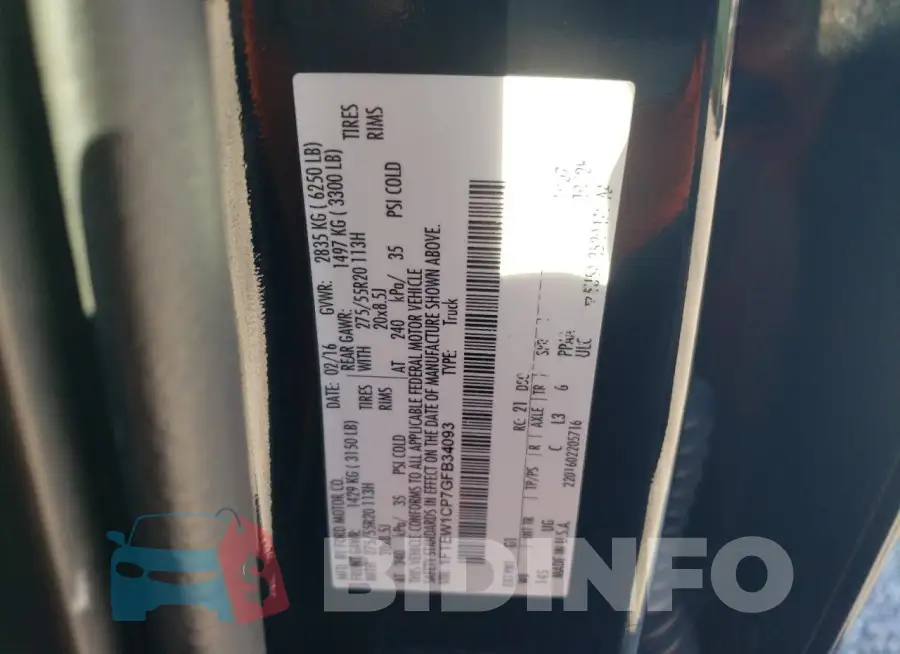 1FTEW1CP7GFB34093 Photo# 12