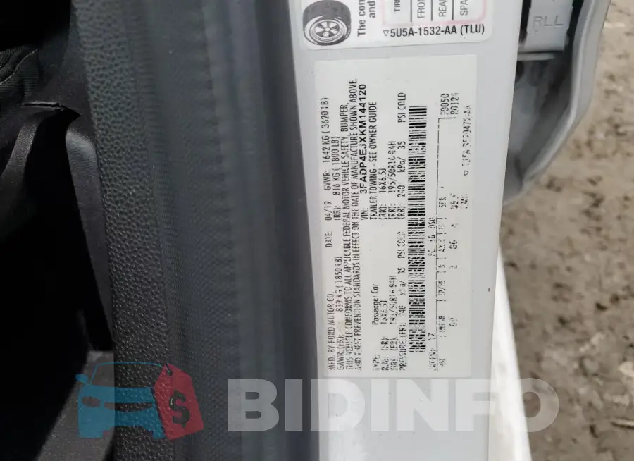 3FADP4EJXKM144120 Photo# 12