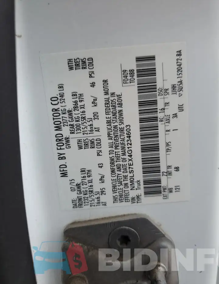NM0LS7EX4G1234603 Photo# 14