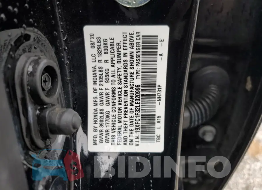 19XFC1F32LE020996 Photo# 12