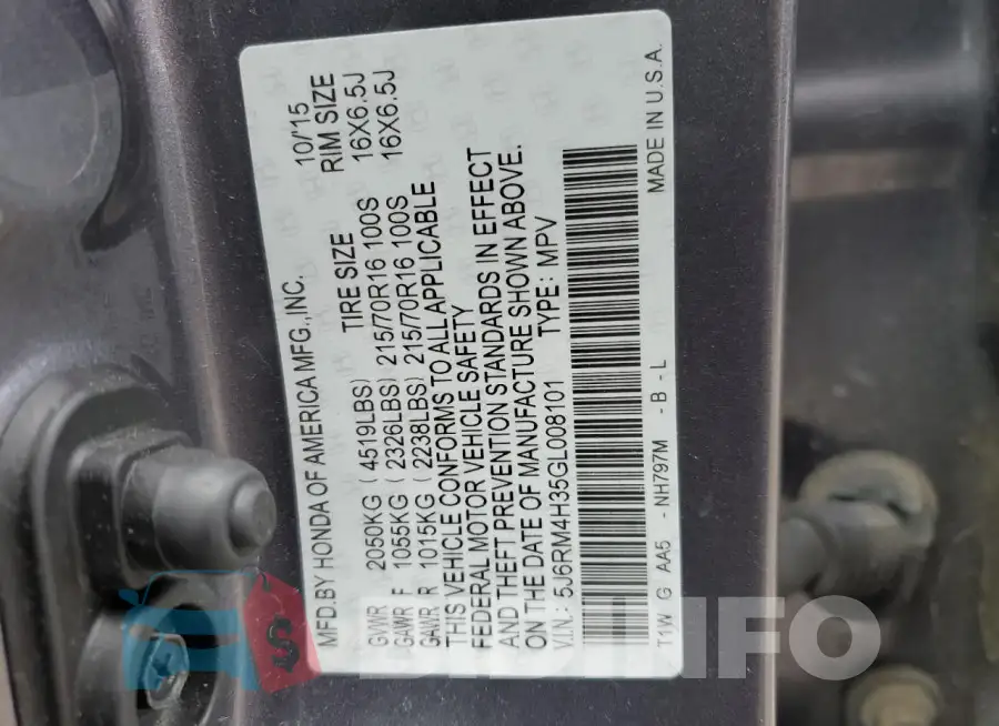 5J6RM4H35GL008101 Photo# 13