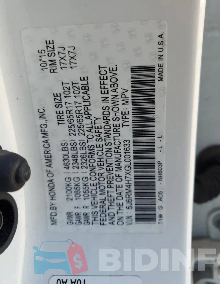 5J6RM4H7XGL001633 Photo# 13