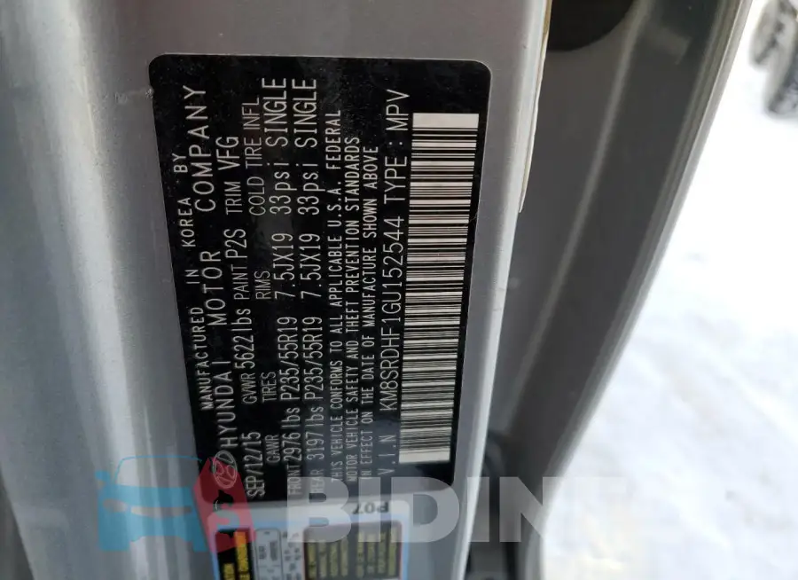 KM8SRDHF1GU152544 Photo# 14
