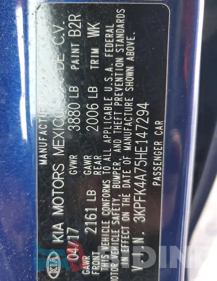 3KPFK4A75HE147294 Photo# 12