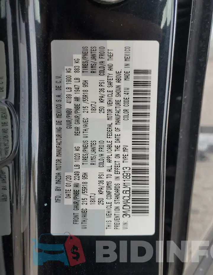 3MVDMACL6LM118913 Photo# 13