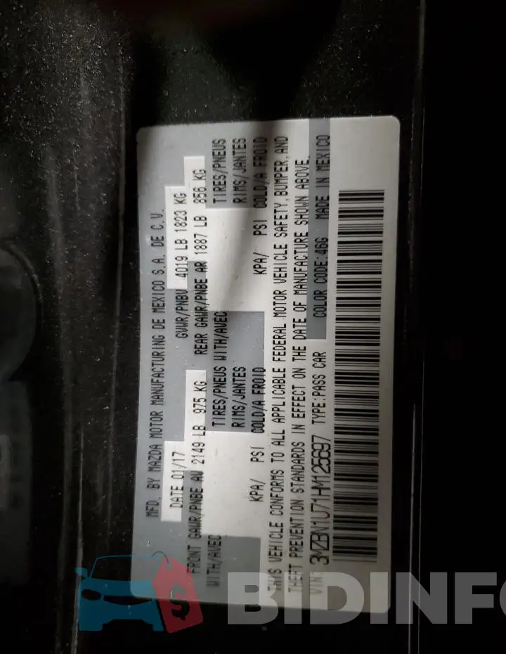3MZBN1U71HM125697 Photo# 12