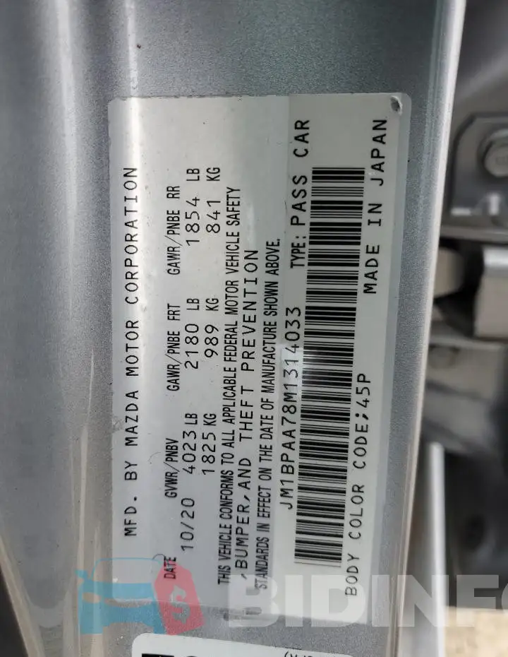 JM1BPAA78M1314033 Photo# 12
