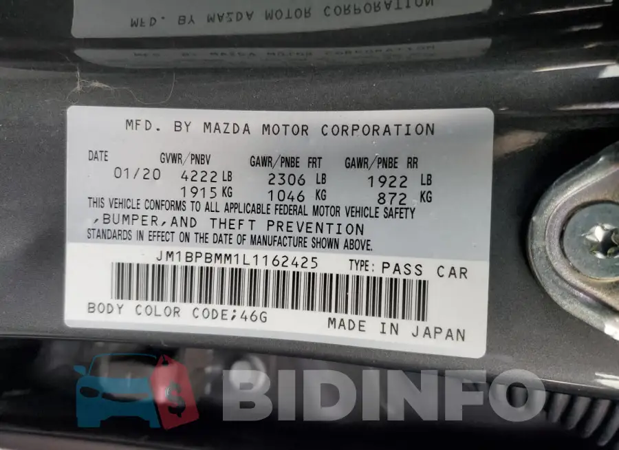 JM1BPBMM1L1162425 Photo# 12
