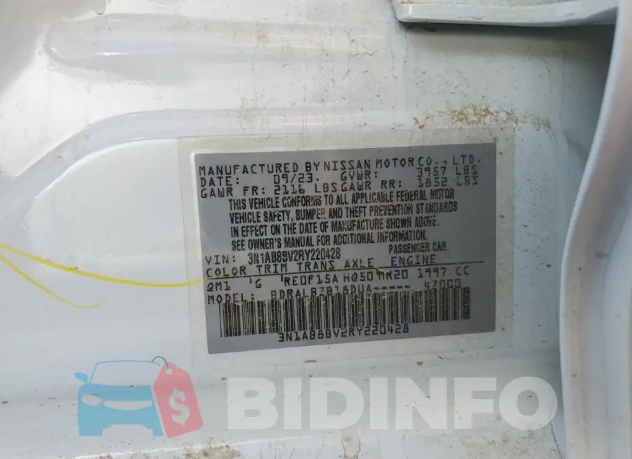 3N1AB8BV2RY220428 Photo# 12