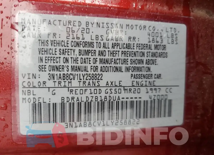 3N1AB8CV1LY258822 Photo# 13