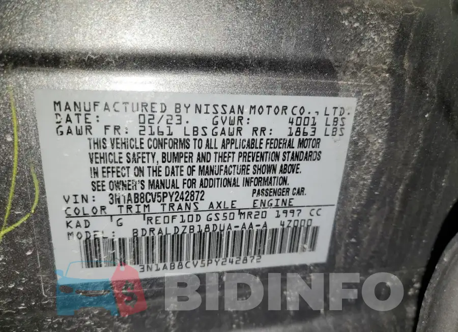 3N1AB8CV5PY242872 Photo# 12