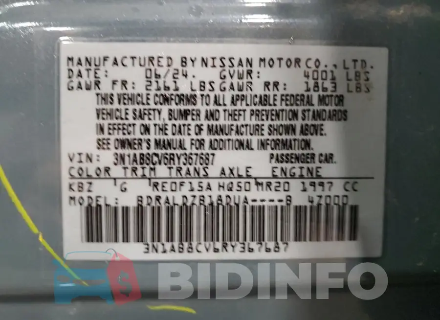 3N1AB8CV6RY367687 Photo# 12