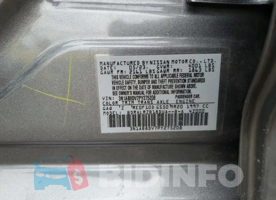 3N1AB8DV7PY275208 Photo# 13