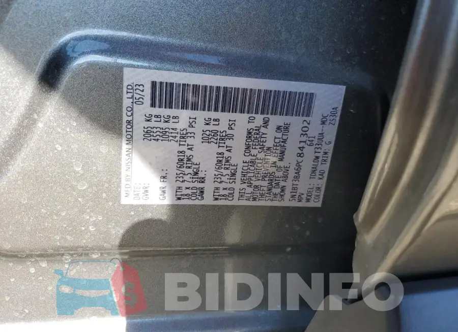 5N1BT3BA6PC841302 Photo# 12