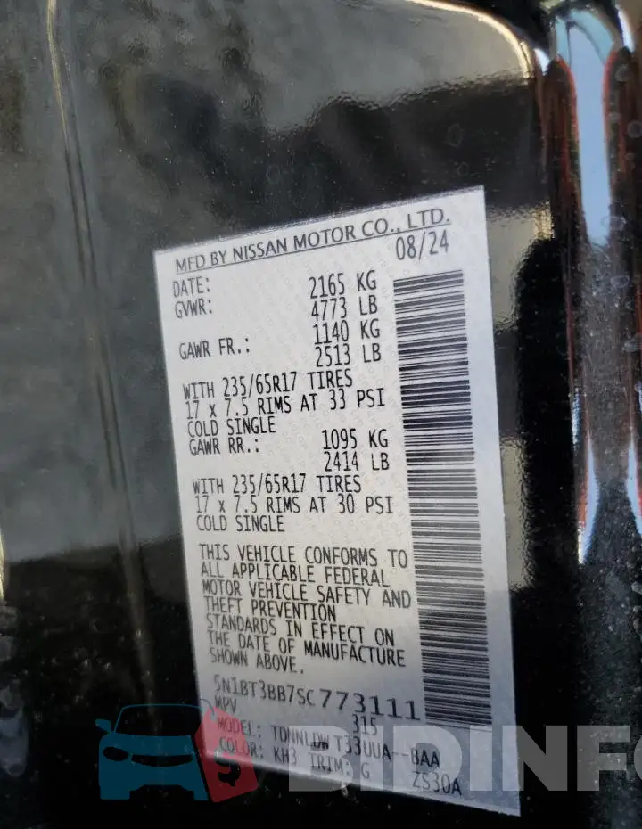 5N1BT3BB7SC773111 Photo# 14