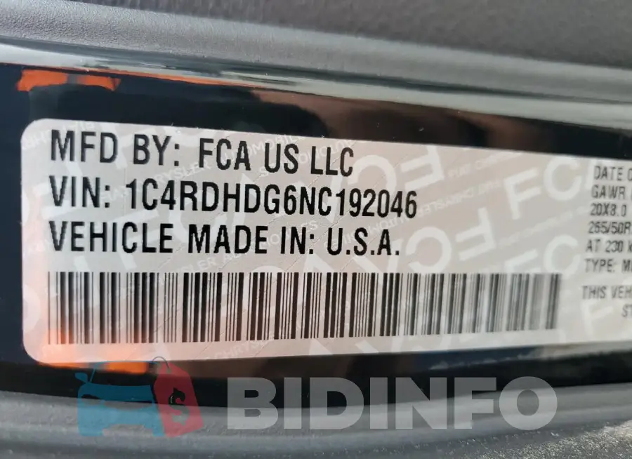 1C4RDHDG6NC192046 Photo# 13