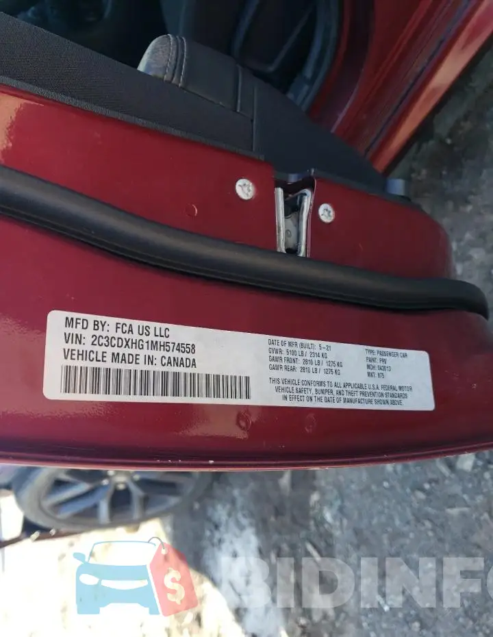 2C3CDXHG1MH574558 Photo# 12