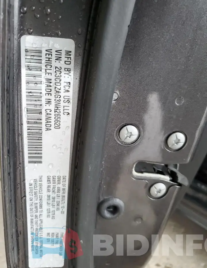 2C3CDZAG3NH265620 Photo# 12
