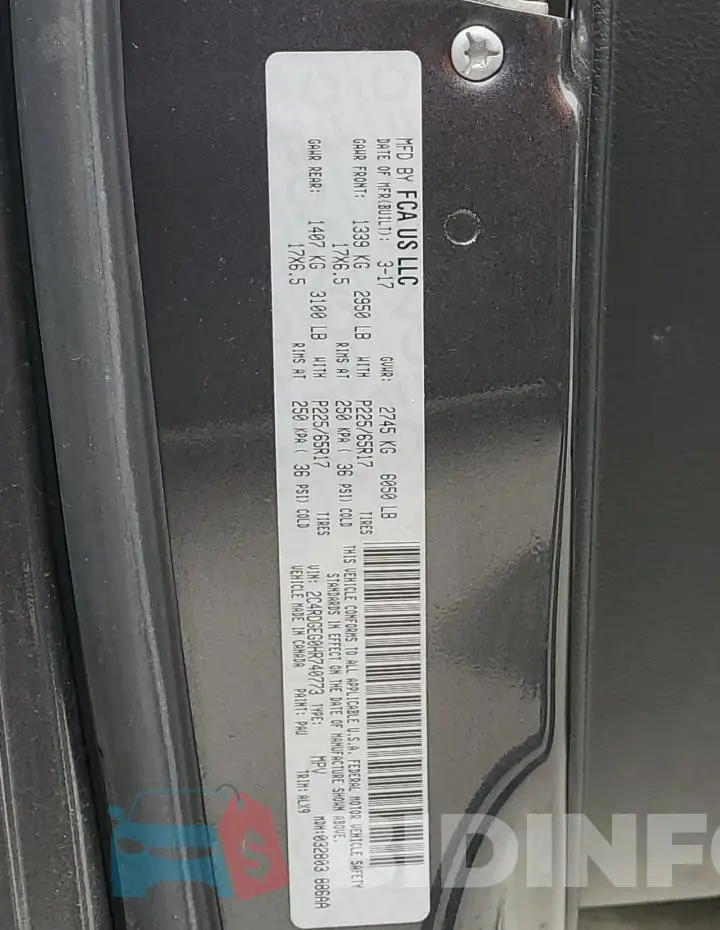 2C4RDGEG0HR740773 Photo# 13