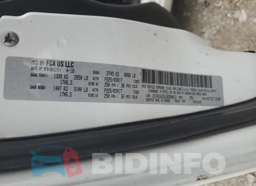 2C4RDGEGXJR284013 Photo# 14
