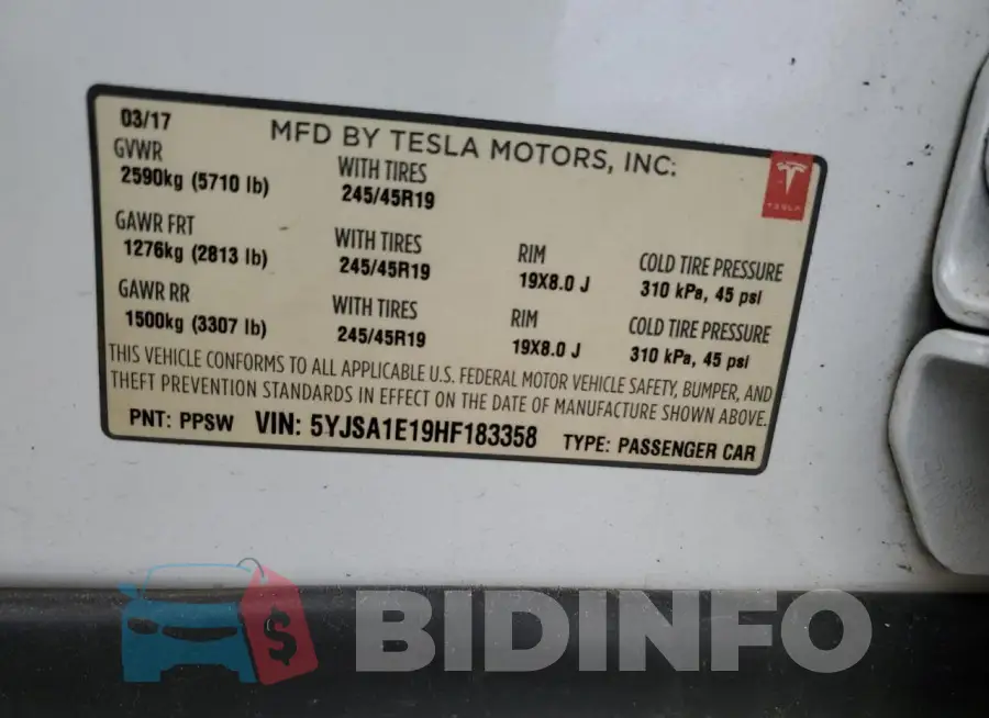 5YJSA1E19HF183358 Photo# 13