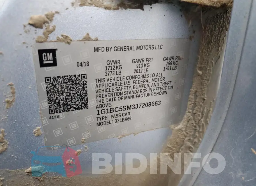 1G1BC5SM3J7208663 Photo# 12
