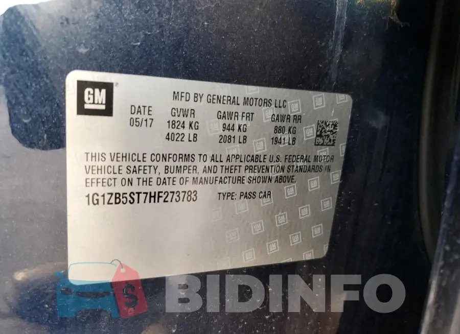 1G1ZB5ST7HF273783 Photo# 12