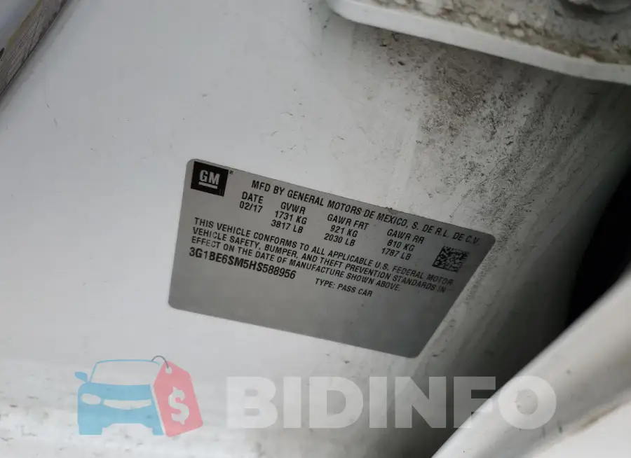 3G1BE6SM5HS588956 Photo# 12