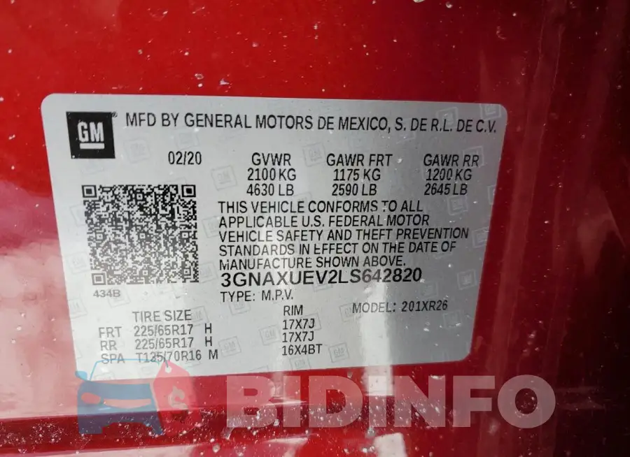 3GNAXUEV2LS642820 Photo# 13