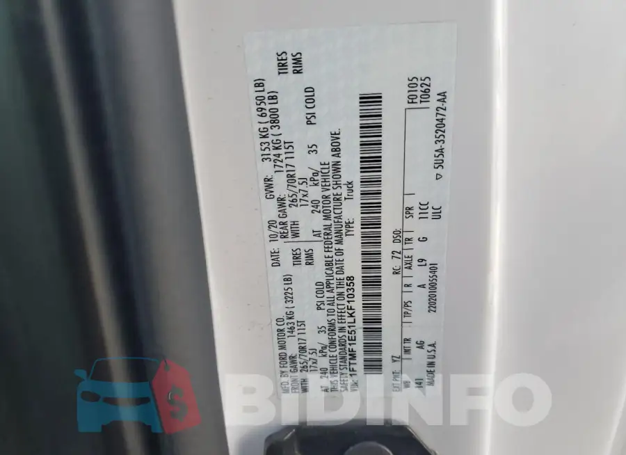 1FTMF1E51LKF10358 Photo# 12