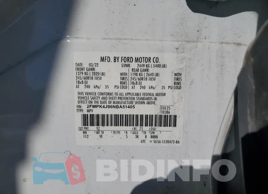 2FMPK4J96NBA51405 Photo# 13