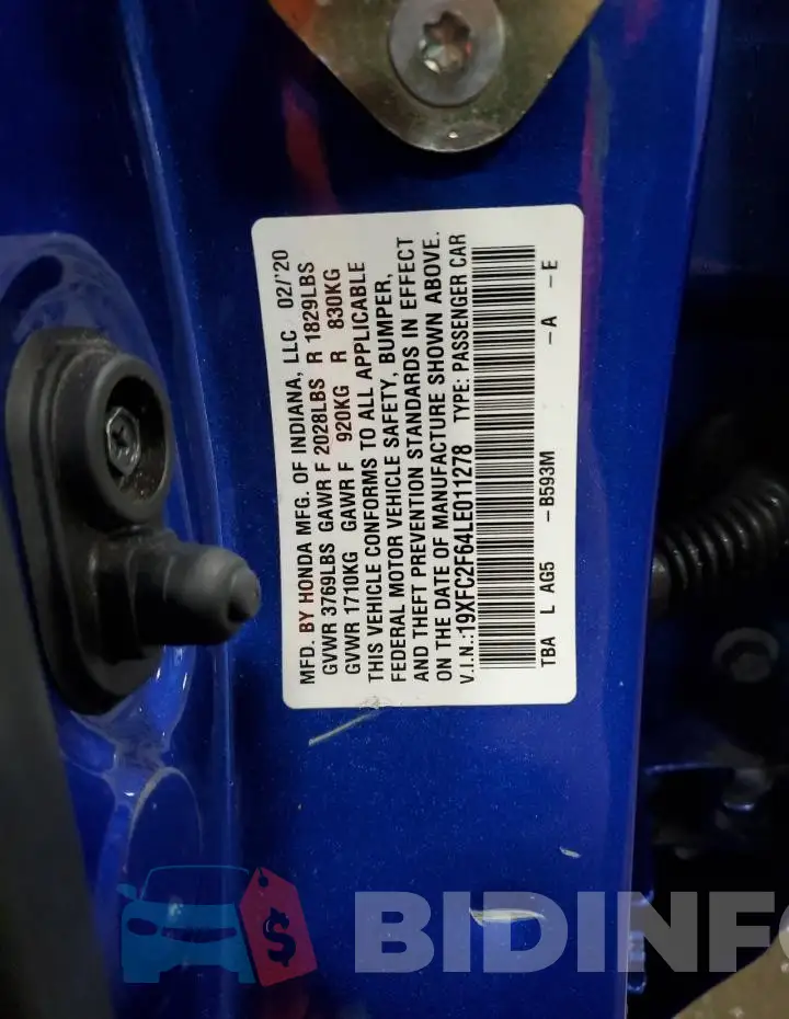 19XFC2F64LE011278 Photo# 12