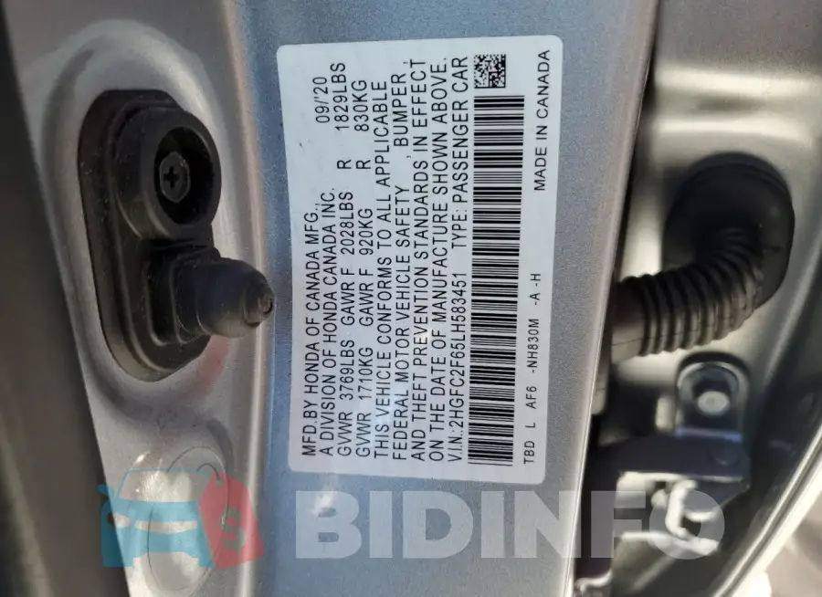 2HGFC2F65LH583451 Photo# 12