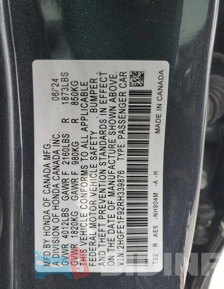 2HGFE1F92RH339876 Photo# 12