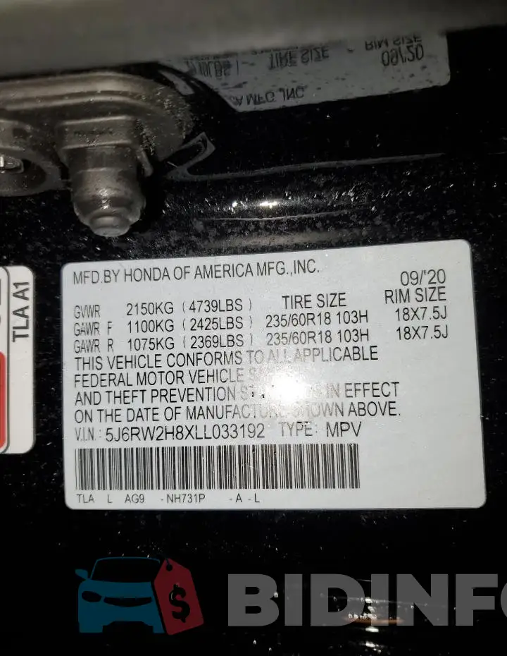 5J6RW2H8XLL033192 Photo# 13