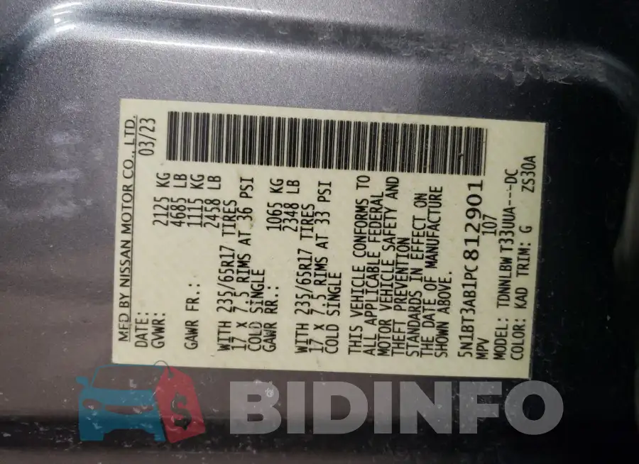 5N1BT3AB1PC812901 Photo# 12